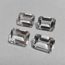 Crystal Quartz 12x10mm octagon emerald cut 5.8 cts